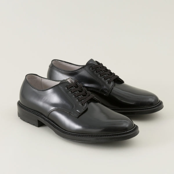 Plain Toe Blucher Black Shell Cordovan The Stronghold