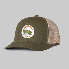 Train Logo Trucker hat , Olive