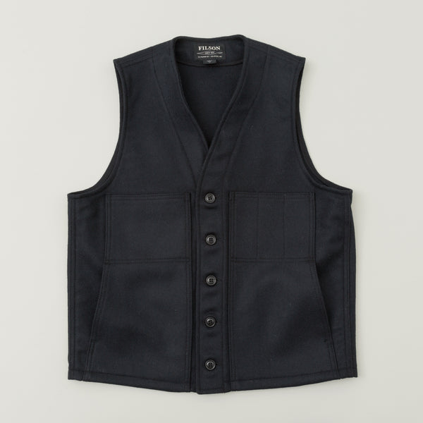 Mackinaw Wool Vest, Navy - The Stronghold