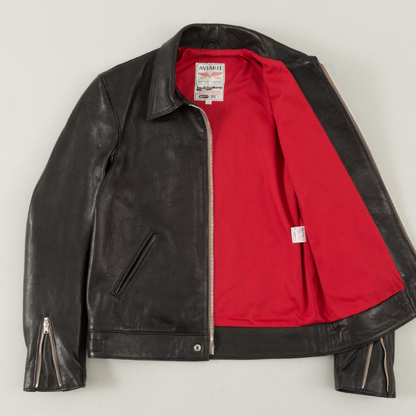 Lewis Leathers Corsair in Black Sheepskin