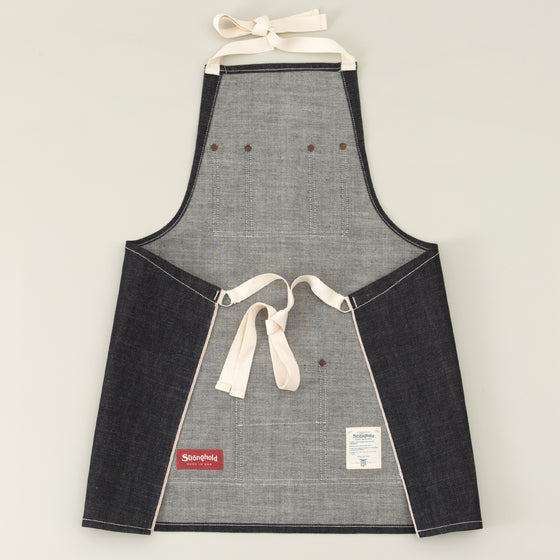 The Stronghold Short Bib Apron 10 5 Oz Indigo Selvage Denim Image #1