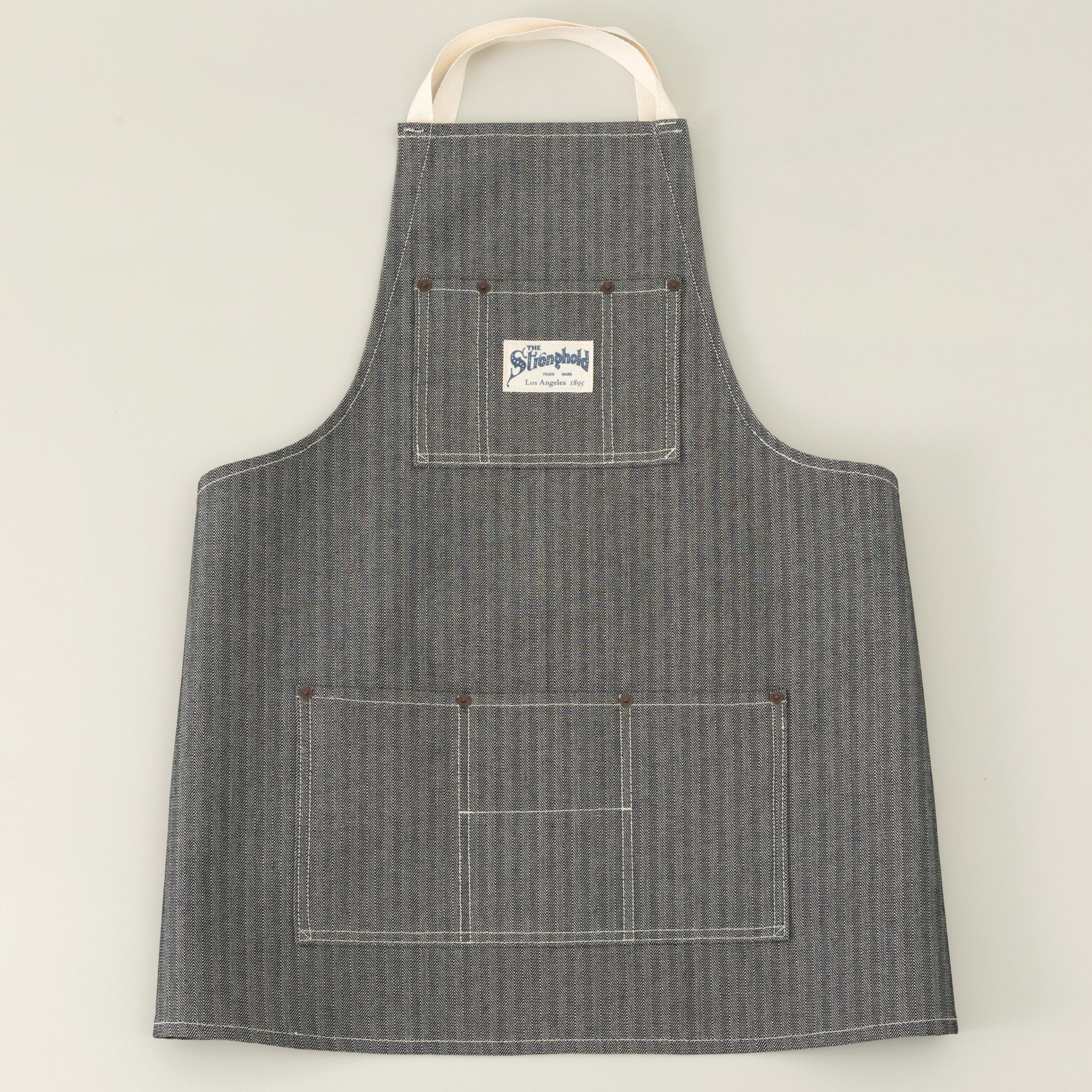 The Stronghold Short Bib Apron 12 5 Oz Herringbone Selvage Denim Image #1