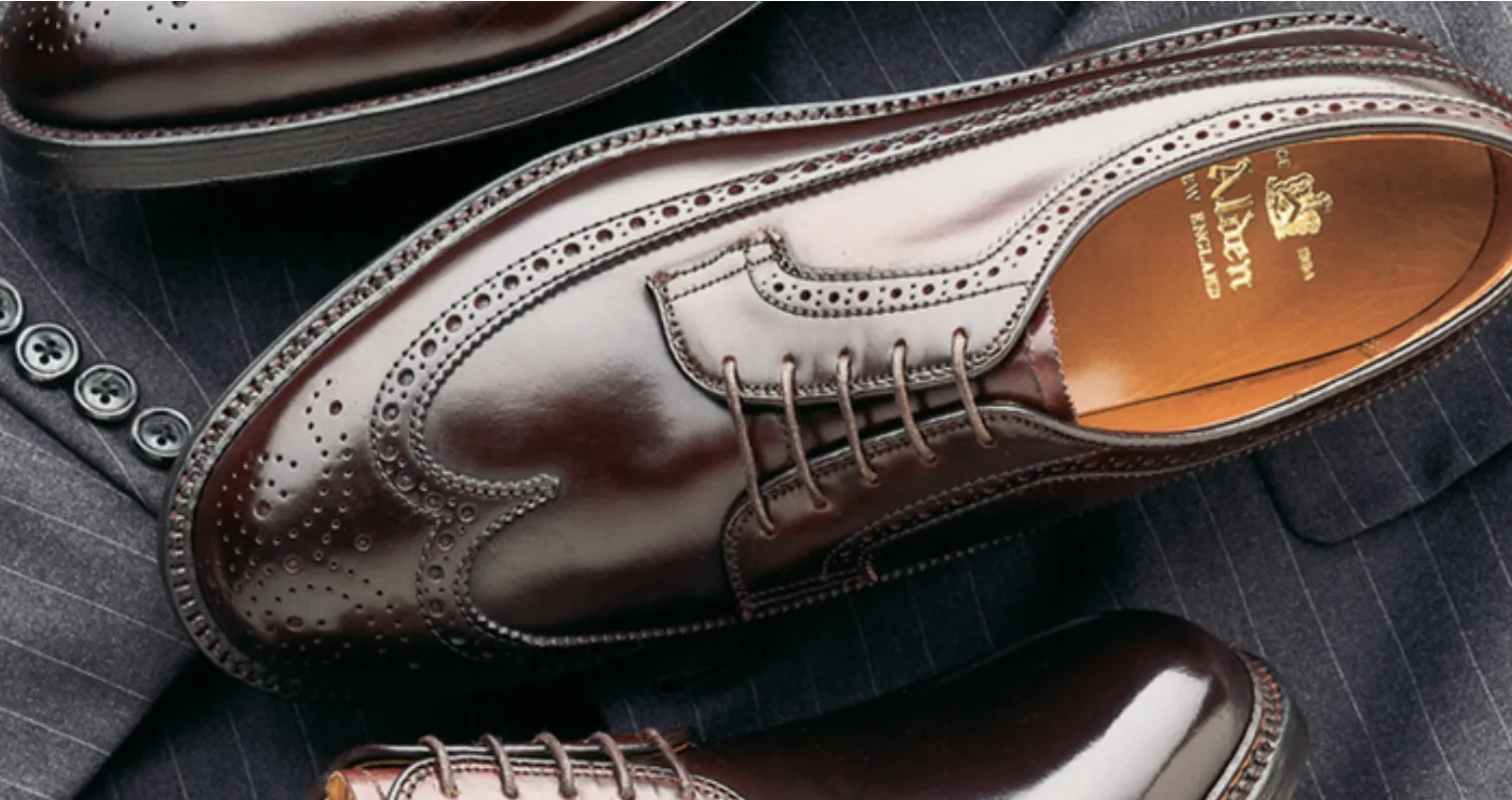 Brown leather Alden boot made for Stronghold