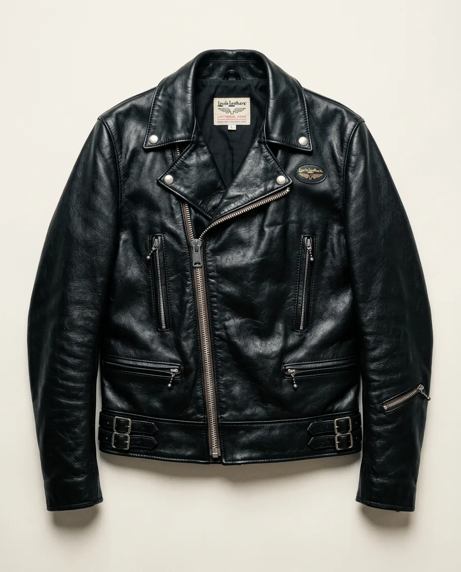 Lewis Leathers Lightning black leather motorcycle jacket