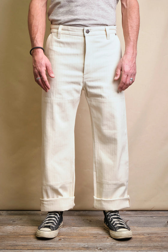 Freenote Ortega Pant 13 Ounce Natural Herringbone