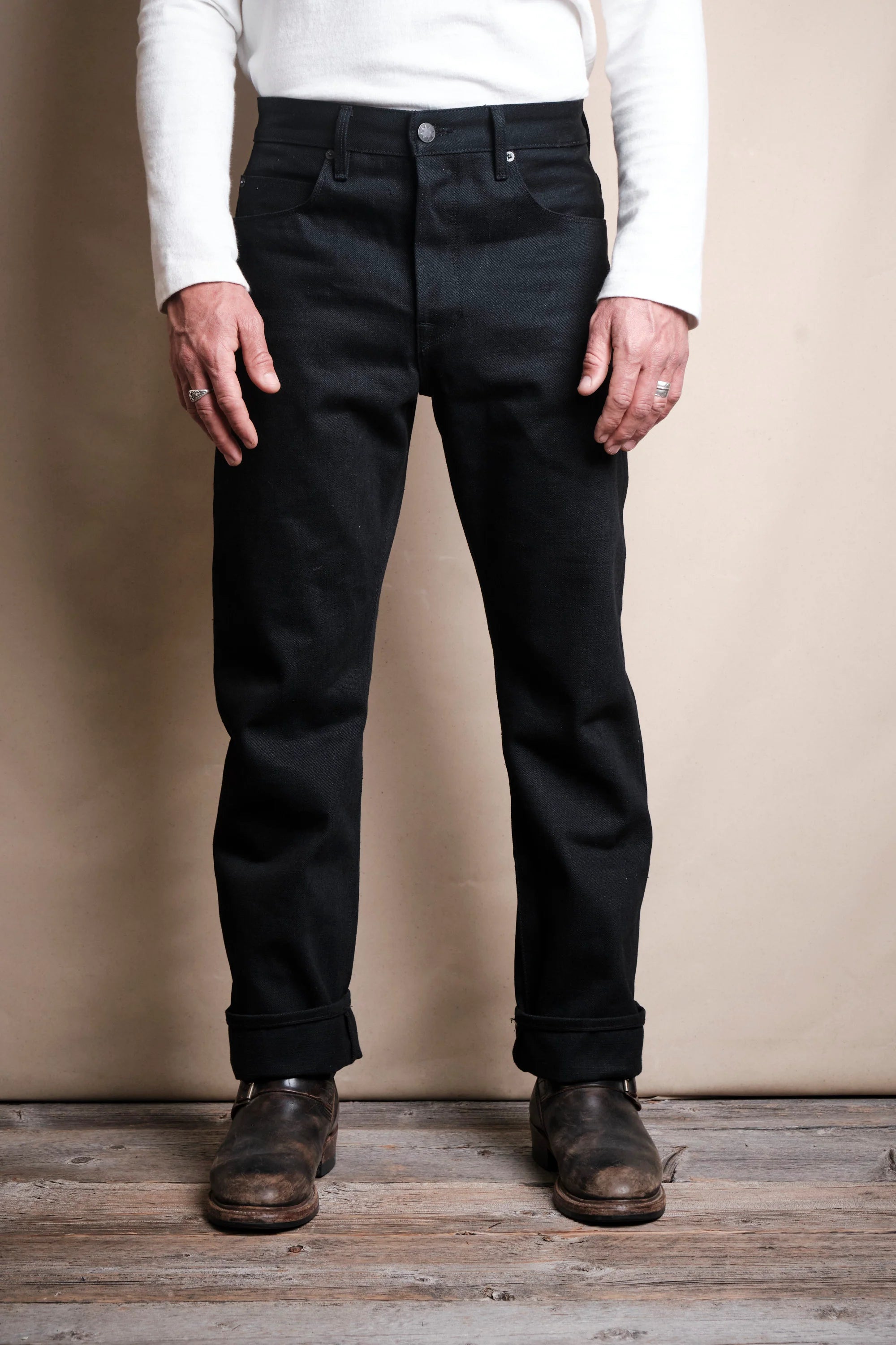 Freenote Belford Straight 17 Ounce Black Denim