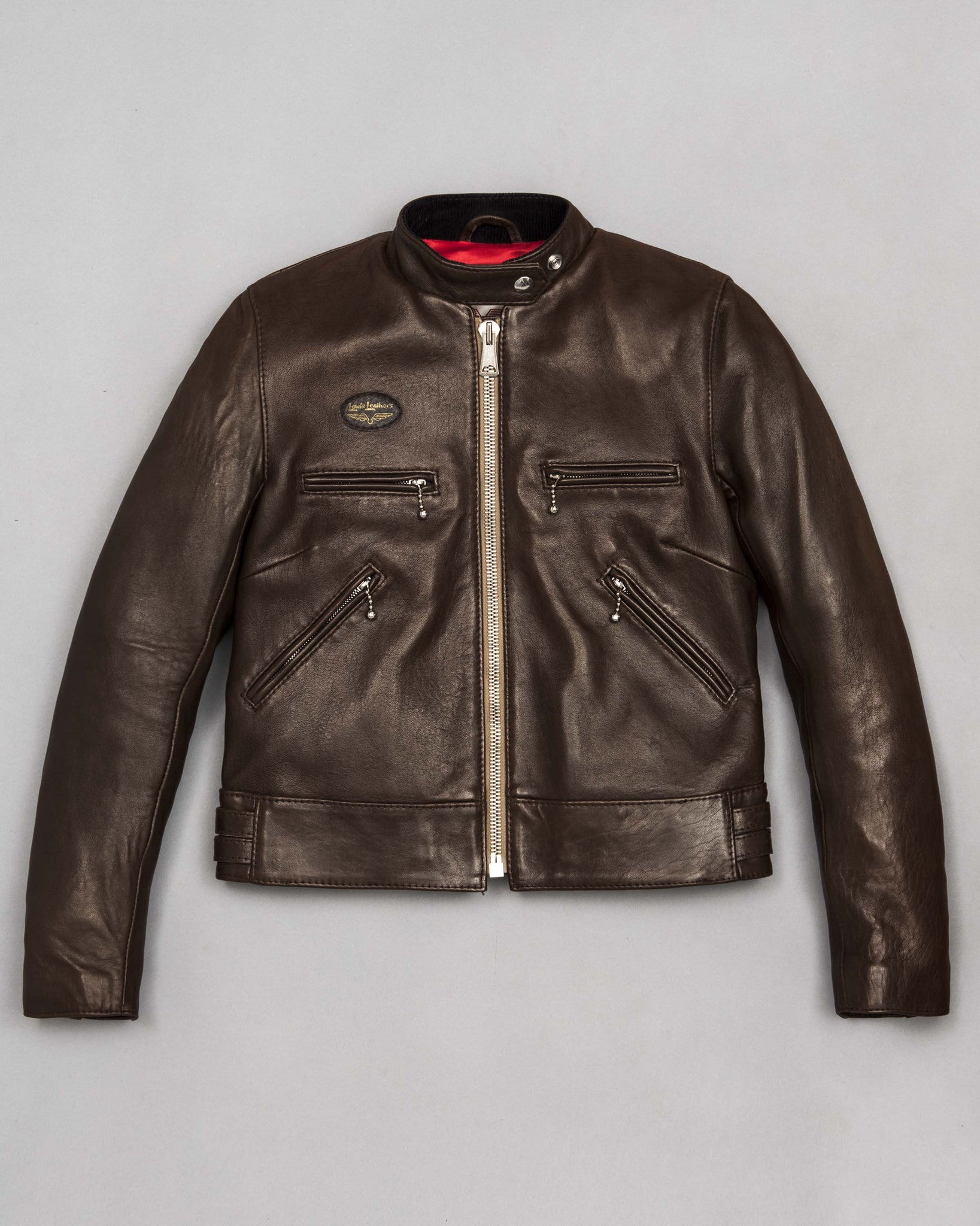 Lewis Leathers Ladies Super Sportsman in Dark Brown Sheepskin