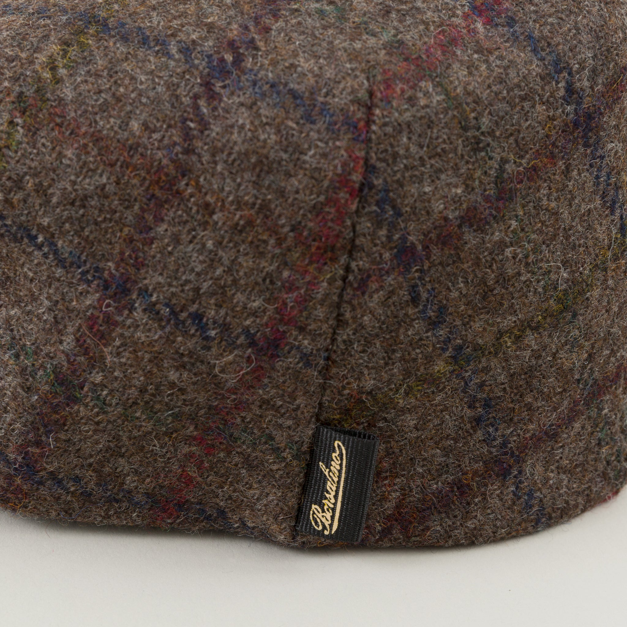 BORSALINO Flat Cap, Brown Overcheck Tweed - The Stronghold