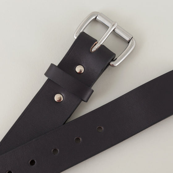Filson 1 5 In Bridle Leather Belt Black With Stainless Steel Buckle Image #1