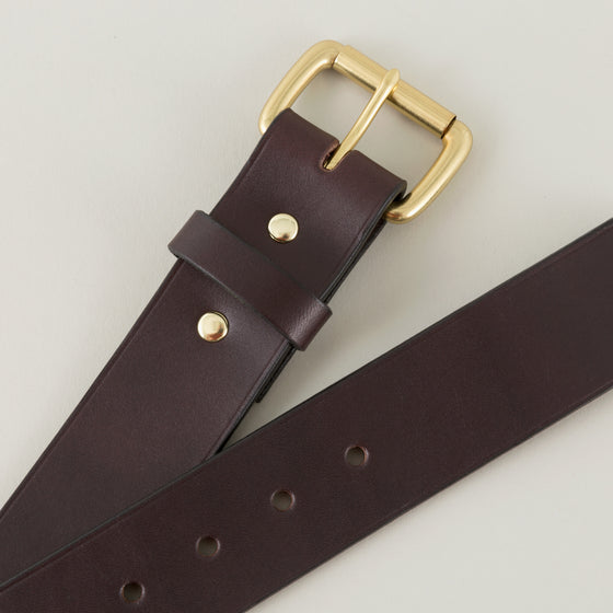 Filson 1 5 In Bridle Leather Belt Brown With Brass Buckle Image #1