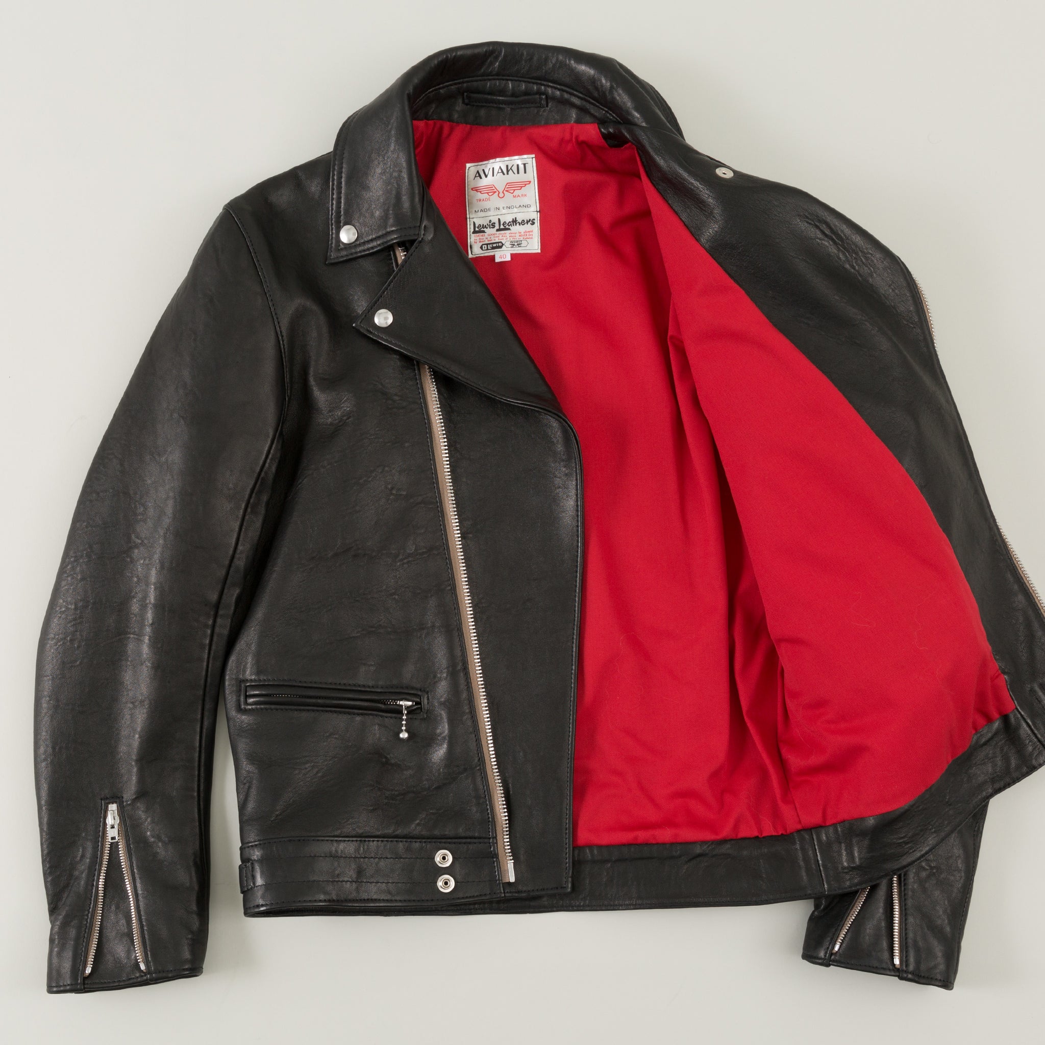 Lewis Leathers Cyclone Black Sheepskin