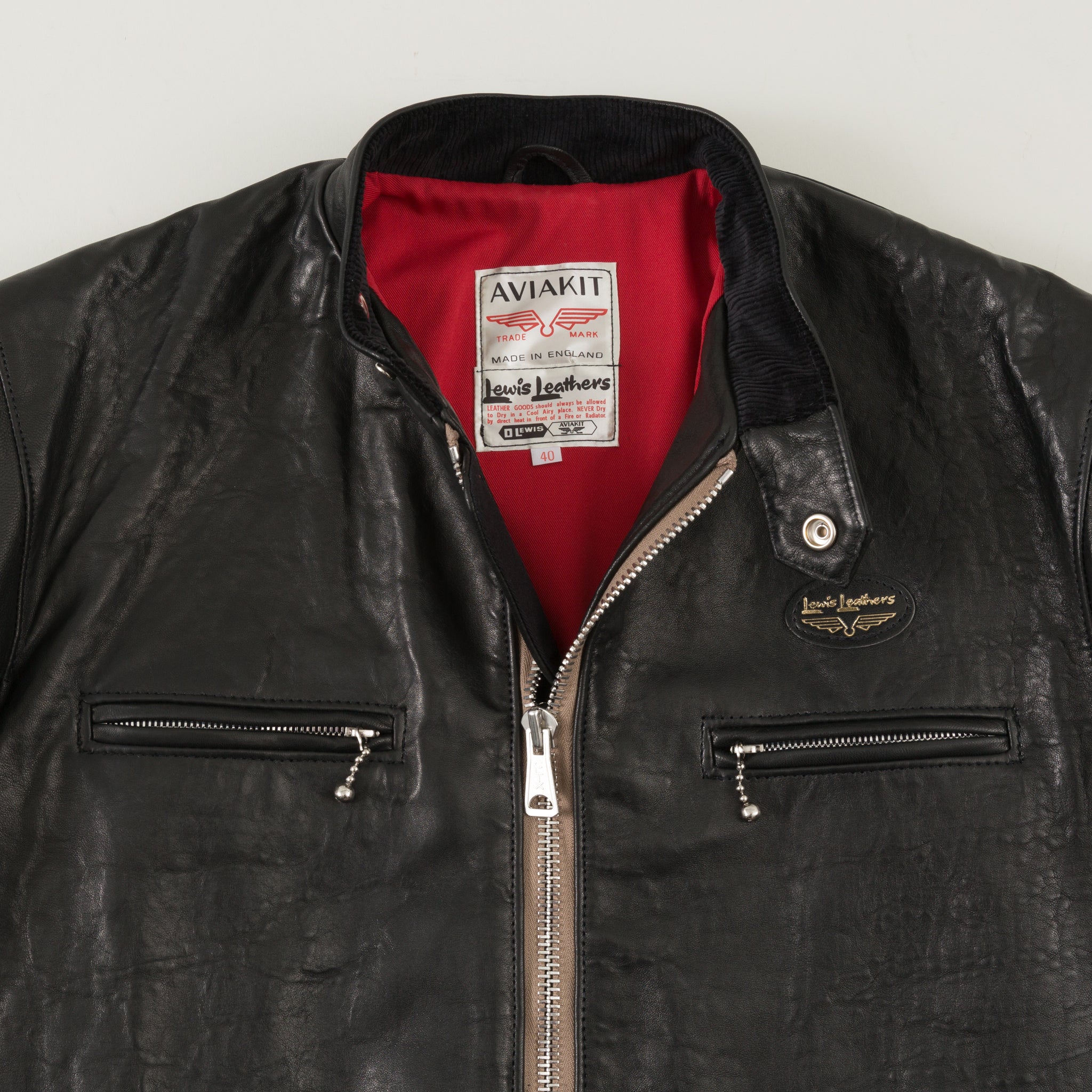 Lewis Leathers Super Sportsman in Black Sheepskin