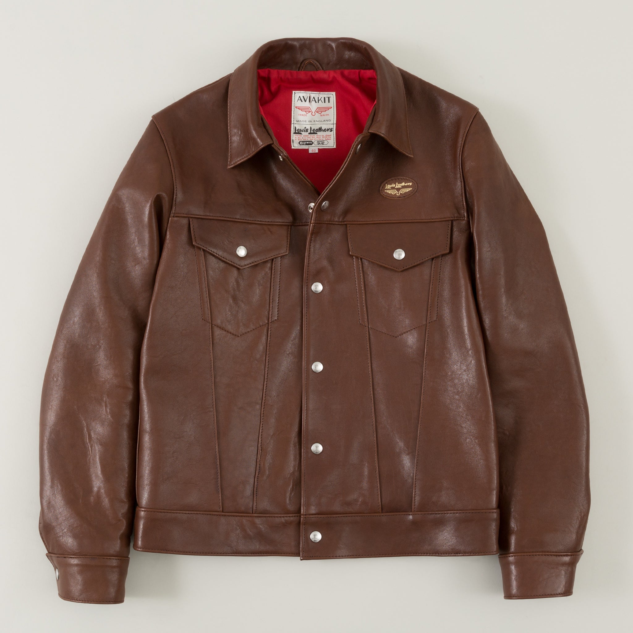 Lewis Leathers Western in Ranch Brown Sheepskin