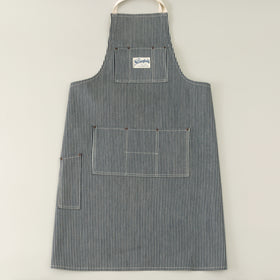 The Stronghold Long Bib Apron 11 5 Oz Hickory Stripe Selvage Denim Image #1