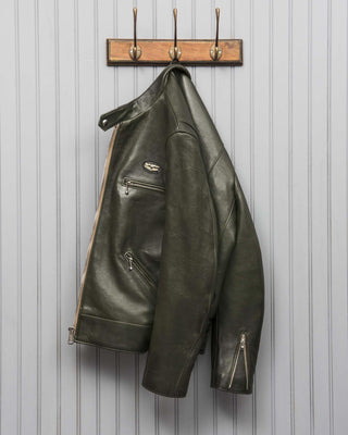 Lewis Leathers 68 Super Sportsman in Green Sheepskin - The